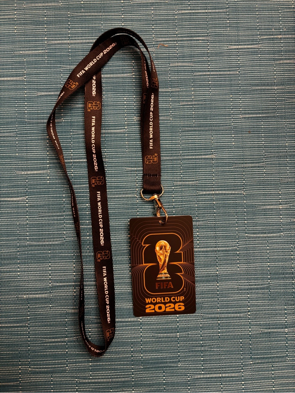 FIFA World Cup 2026 Soccer Lanyard w/ Credential Card, One Size Black/Gold